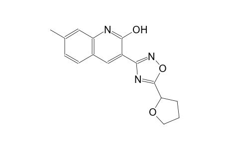 7-methyl-3-(5-tetrahydro-2-furanyl-1,2,4-oxadiazol-3-yl)-2-quinolinol