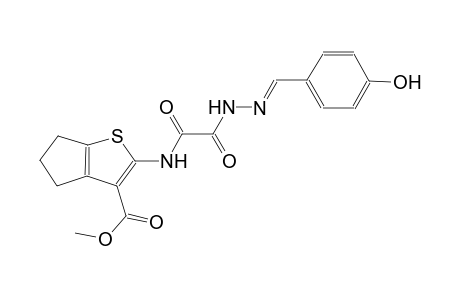 methyl 2-{[[(2E)-2-(4-hydroxybenzylidene)hydrazino](oxo)acetyl]amino}-5,6-dihydro-4H-cyclopenta[b]thiophene-3-carboxylate