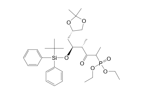(2RS,4S,5S,7S)-5-((tert-Butyldiphenylsilyl)oxy)-2-(diethylphosphono)-7,8-(isopropylidenedioxy)-4-methyloctan-3-one
