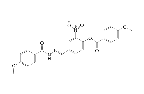 benzoic acid, 4-methoxy-, 4-[(E)-[2-(4-methoxybenzoyl)hydrazono]methyl]-2-nitrophenyl ester