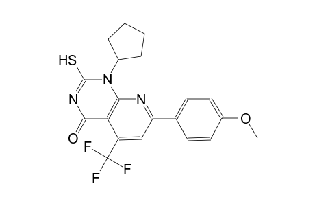 pyrido[2,3-d]pyrimidin-4(1H)-one, 1-cyclopentyl-2-mercapto-7-(4-methoxyphenyl)-5-(trifluoromethyl)-