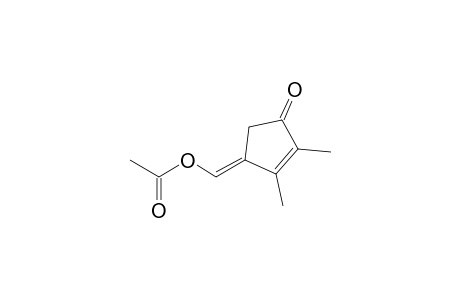 2-Cyclopenten-1-one, 4-[(acetyloxy)methylene]-2,3-dimethyl-, (E)-