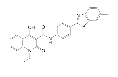 1-Allyl-4-hydroxy-2-oxo-1,2-dihydro-quinoline-3-carboxylic acid [4-(6-methyl-benzothiazol-2-yl)-phenyl]-amide