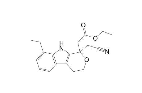 (1-Cyanomethyl-8-ethyl-1,3,4,9-tetrahydropyrano[3,4-b]indol-1-yl)acetic acid ethyl ester