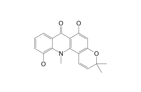 6,11-dihydroxy-3,3,12-trimethylpyrano[6,5-c]acridin-7-one