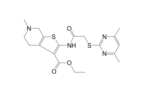 ethyl 2-({[(4,6-dimethyl-2-pyrimidinyl)sulfanyl]acetyl}amino)-6-methyl-4,5,6,7-tetrahydrothieno[2,3-c]pyridine-3-carboxylate