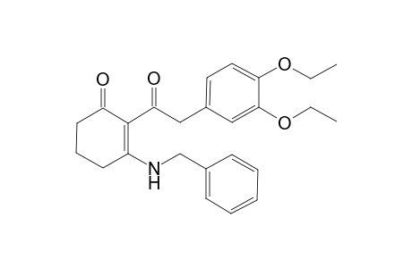 2-Cyclohexen-1-one, 2-[2-(3,4-diethoxyphenyl)acetyl]-3-[(phenylmethyl)amino]-