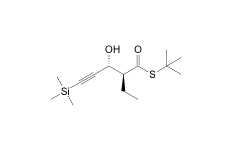 (2R,3S)-2-ethyl-3-hydroxy-5-trimethylsilyl-4-pentynethioic acid S-tert-butyl ester