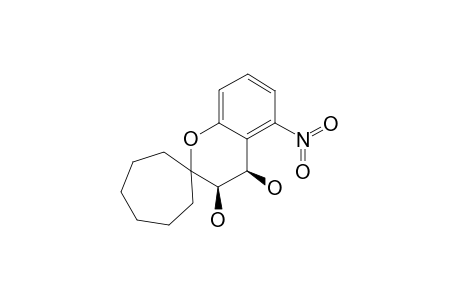 (+/-)-CIS-3,4-DIHYDRO-5-NITROSPIRO-[2H-BENZO-[B]-PYRANO-2,1'-CYCLOHEPTANE]-3,4-DIOL