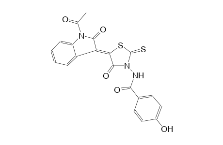 benzamide, N-[(5Z)-5-(1-acetyl-1,2-dihydro-2-oxo-3H-indol-3-ylidene)-4-oxo-2-thioxothiazolidinyl]-4-hydroxy-