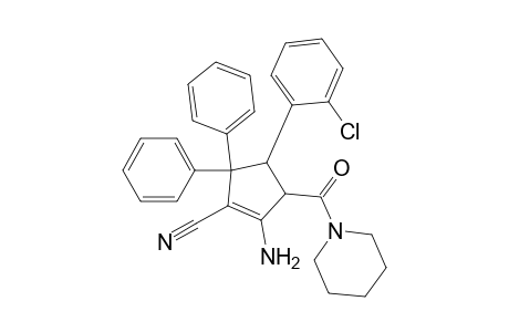 5-(2-Chlorophenyl)-4,4-diphenyl-2-amino-1-[(piperidinyl)carbonyl]-3-cyanocyclopent-2-ene