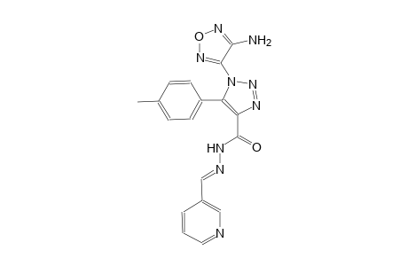 1-(4-amino-1,2,5-oxadiazol-3-yl)-5-(4-methylphenyl)-N'-[(E)-3-pyridinylmethylidene]-1H-1,2,3-triazole-4-carbohydrazide