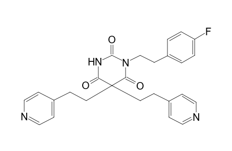1-[2-(4-fluorophenyl)ethyl]-5,5-bis(2-pyridin-4-ylethyl)-1,3-diazinane-2,4,6-trione