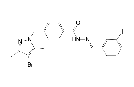 4-[(4-bromo-3,5-dimethyl-1H-pyrazol-1-yl)methyl]-N'-[(E)-(3-iodophenyl)methylidene]benzohydrazide