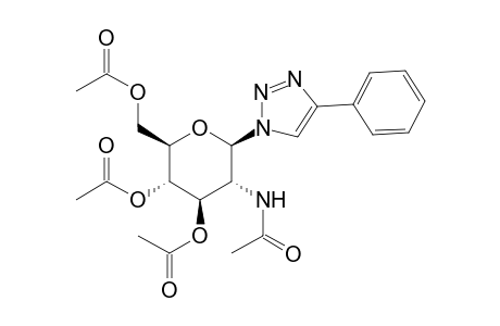1-(2'-acetamido-2'-deoxy-beta-D-glucopyranosyl-4-phenyl-1H-1,2,3-triazole, 3',4',6'-triacetate