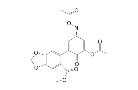 2-Acetoxy-6-(2-methoxycarbonyl-4,5-methylendioxyphenyl)-p-benzoquinone-4-syn/anti-oximacetate