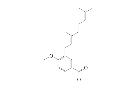 3-(3',7'-DIMETHYL-2',6'-OCTADIENYL)-4-METHOXY-BENZOIC-ACID