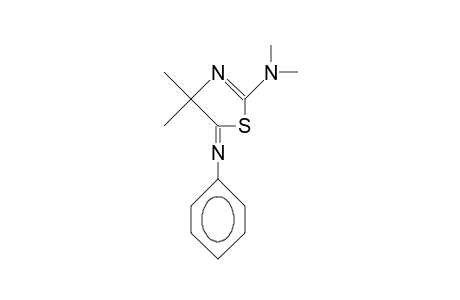 4,4-Dimethyl-2-dimethylamino-5-phenylimino-2-thiazoline