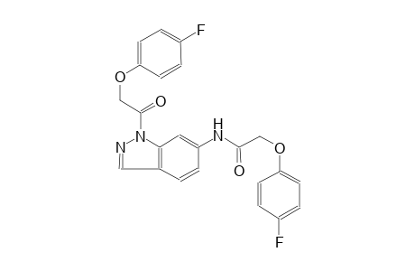 2-(4-fluorophenoxy)-N-{1-[(4-fluorophenoxy)acetyl]-1H-indazol-6-yl}acetamide