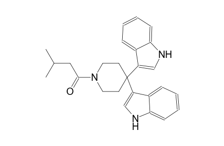 1H-indole, 3-[4-(1H-indol-3-yl)-1-(3-methyl-1-oxobutyl)-4-piperidinyl]-