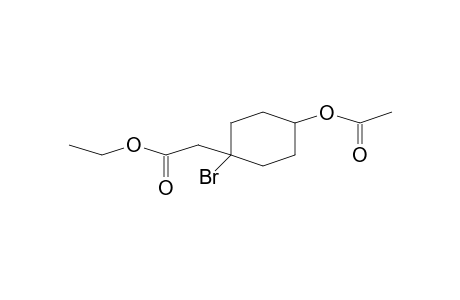 CYCLOHEXANEACETIC ACID, 4-(ACETYLOXY)-1-BROMO-ETHYL ESTER