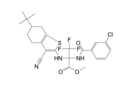 alanine, N-(3-chlorobenzoyl)-2-[[3-cyano-6-(1,1-dimethylethyl)-4,5,6,7-tetrahydrobenzo[b]thien-2-yl]amino]-3,3,3-trifluoro-, methyl ester