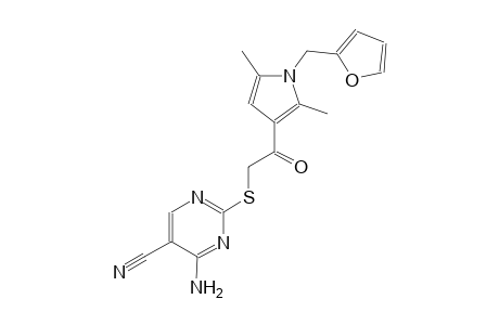 5-pyrimidinecarbonitrile, 4-amino-2-[[2-[1-(2-furanylmethyl)-2,5-dimethyl-1H-pyrrol-3-yl]-2-oxoethyl]thio]-