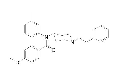 N-(3-Methylphenyl)-N-[1-(2-phenylethyl)piperidin-4-yl]-4-methoxybenzamide