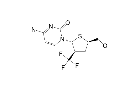 .alpha.,L-(2'S)-2',3'-Dideoxy-2'-trifluoromethyl-4'-thiocytidine