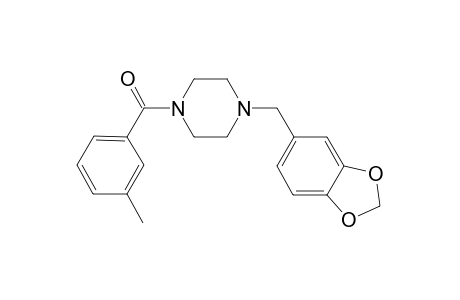 (4-Benzo[1,3]dioxol-5-ylmethylpiperazin-1-yl)(m-tolyl)methanone