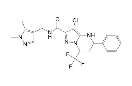 3-chloro-N-[(1,5-dimethyl-1H-pyrazol-4-yl)methyl]-5-phenyl-7-(trifluoromethyl)-4,5,6,7-tetrahydropyrazolo[1,5-a]pyrimidine-2-carboxamide