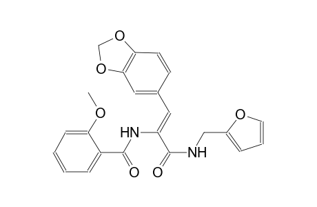 N-((Z)-2-(1,3-benzodioxol-5-yl)-1-{[(2-furylmethyl)amino]carbonyl}ethenyl)-2-methoxybenzamide