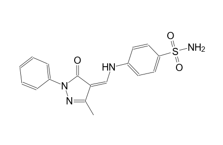 4-{[(Z)-(3-methyl-5-oxo-1-phenyl-1,5-dihydro-4H-pyrazol-4-ylidene)methyl]amino}benzenesulfonamide