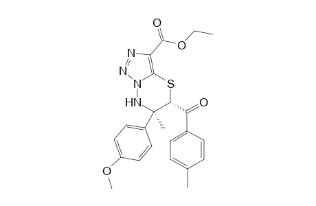 (5S*,6R*)-6-(4-Methoxyphenyl)-6-methyl-5-(4-methylbenzoyl)-6,7-dihydro-5H-[1,2,3]triazolo[5,1-b][1,3,4]thiadiazine-3-carboxylic acid ethyl ester