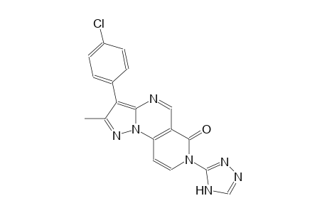 pyrazolo[1,5-a]pyrido[3,4-e]pyrimidin-6(7H)-one, 3-(4-chlorophenyl)-2-methyl-7-(4H-1,2,4-triazol-3-yl)-