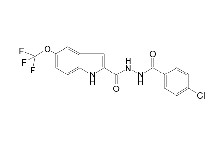 Indole-2-carbohydrazide, 5-trifluoromethoxy-N2-(4-chlorobenzoyl)-