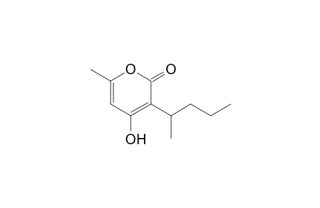 2H-Pyran-2-one, 4-hydroxy-6-methyl-3-(1-methylbutyl)-