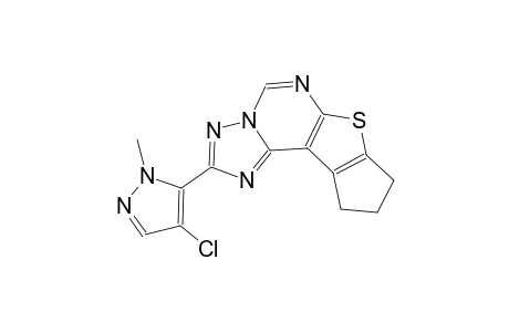 2-(4-chloro-1-methyl-1H-pyrazol-5-yl)-9,10-dihydro-8H-cyclopenta[4,5]thieno[3,2-e][1,2,4]triazolo[1,5-c]pyrimidine