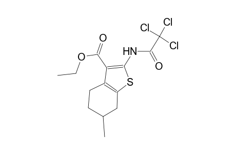 ethyl 6-methyl-2-[(trichloroacetyl)amino]-4,5,6,7-tetrahydro-1-benzothiophene-3-carboxylate
