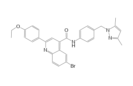 6-bromo-N-{4-[(3,5-dimethyl-1H-pyrazol-1-yl)methyl]phenyl}-2-(4-ethoxyphenyl)-4-quinolinecarboxamide