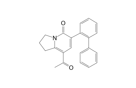 6-([1,1'-Biphenyl]-2-yl)-8-acetyl-2,3-dihydroindolizin-5(1H)-one