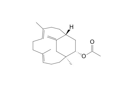 Bicyclo[10.2.2]hexadeca-4,8-dien-13-ol, 4,8,12-trimethyl-15-methylene-, acetate, [1R-(1R*,4E,8E,12S*,13S*)]-