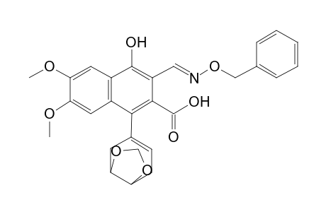 6,7-Dimethoxy-1-hydroxy-4-(3,4-methylenedioxyphenyl)-2-(N-benzyloxyiminomethyl)naphthalene-3-carboxylic acid