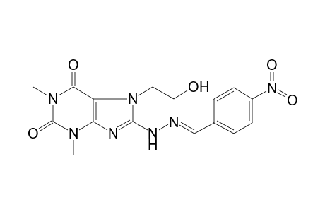 7-(2-hydroxyethyl)-1,3-dimethyl-8-[(2E)-2-[(4-nitrophenyl)methylene]hydrazino]purine-2,6-dione