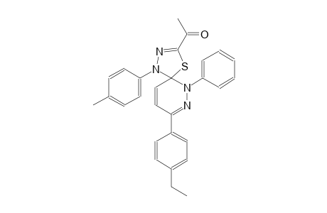 1-[8-(4-ethylphenyl)-1-(4-methylphenyl)-6-phenyl-4-thia-1,2,6,7-tetraazaspiro[4.5]deca-2,7,9-trien-3-yl]ethanone