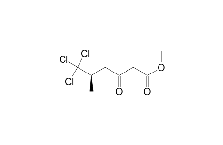 Hexanoic acid, 6,6,6-trichloro-5-methyl-3-oxo-, methyl ester, (R)-