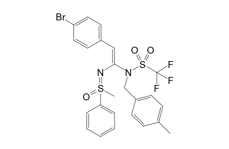 (E)-N-{2-[4-Bromo-phenylvinyl]-2-N-[(4-methyl-benzyl)-triflylamide]}-S-methyl-S-phenylsulfoximine