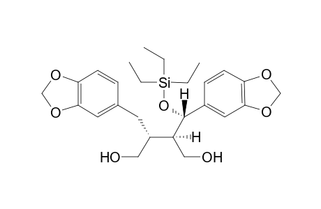 (2S,3R)-2-(3,4-Methylenedioxybenzyl)-3-[(S)-(3,4-methylidenedioxyphenyl)(triethylsiloxy)methyl]-4-butane-1,4-diol