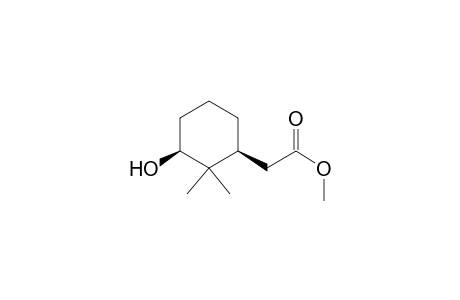 Cyclohexaneacetic acid, 3-hydroxy-2,2-dimethyl-, methyl ester, cis-