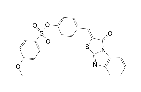 4-[(Z)-(3-oxo[1,3]thiazolo[3,2-a]benzimidazol-2(3H)-ylidene)methyl]phenyl 4-methoxybenzenesulfonate